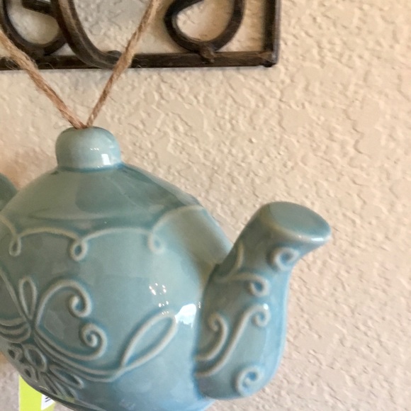 Accents New Ceramic Tea Pot Wind Chime Tea Cups And Spoons
